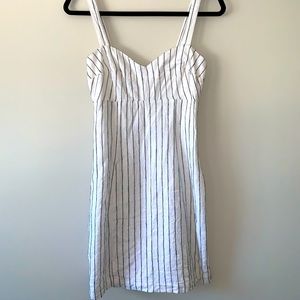 Forever 21 White/Black Stripe Mini Dress- S